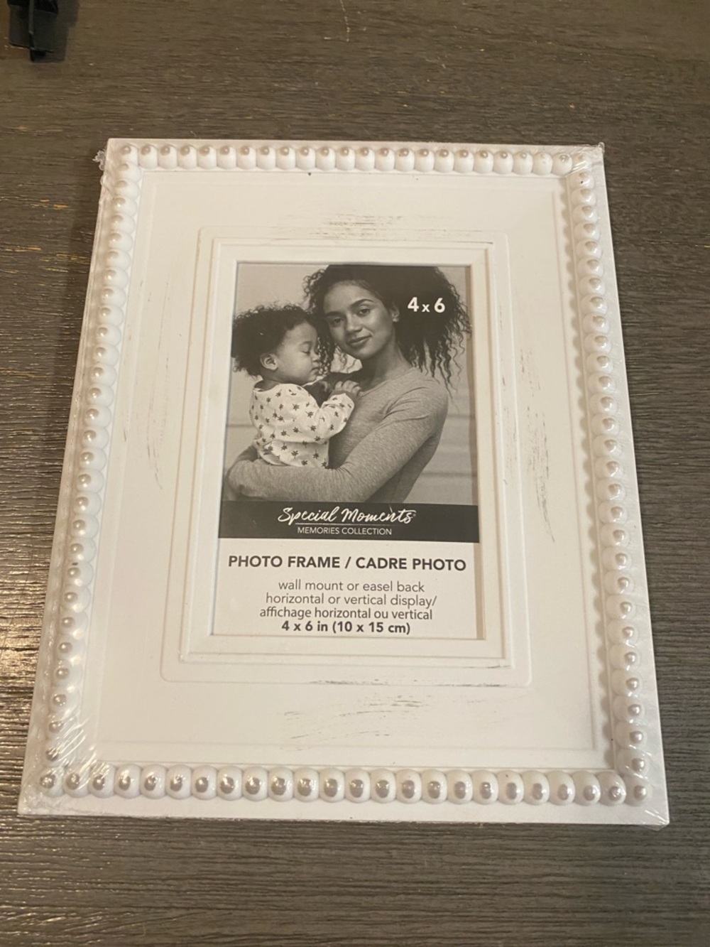 Special Moments White Pearled Bead Trim Photo Frame